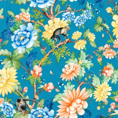 Wedgwood Botanical Wonders Sapphire Garden Wallpaper